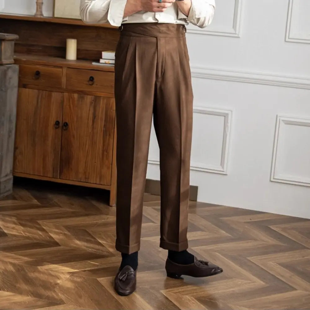 Autumn And Winter Casual Versatile Straight Leg High Waist Pants – Daily Wear | Old Money Menswear Prendersons