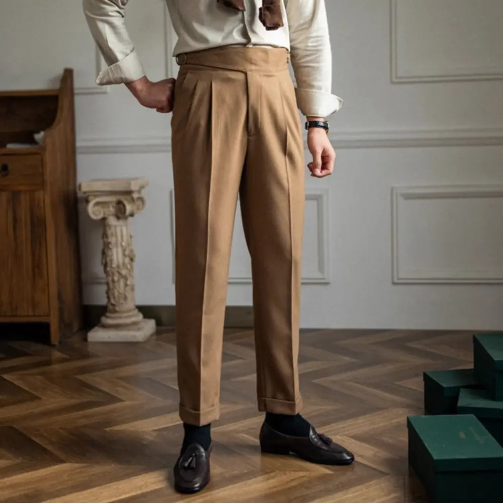 Autumn And Winter Casual Versatile Straight Leg High Waist Pants – Daily Wear | Old Money Menswear Prendersons