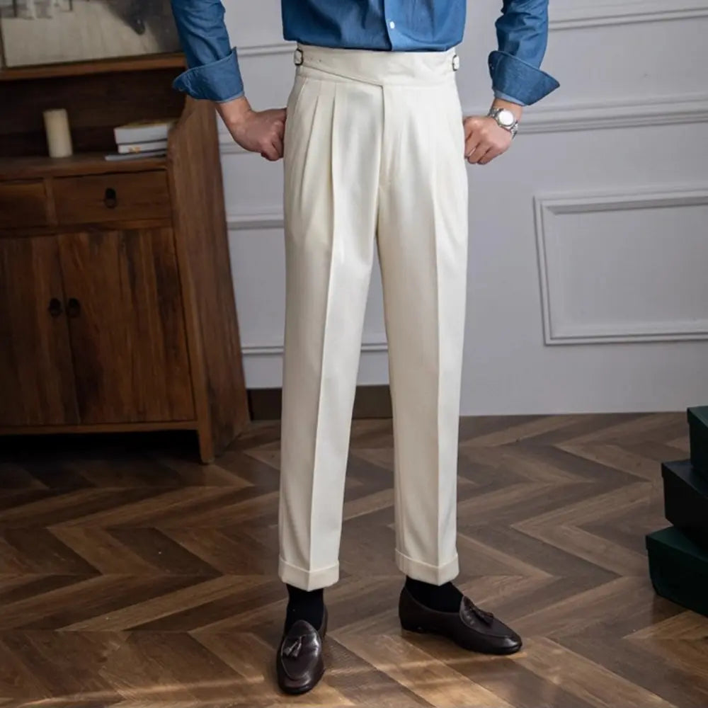 Autumn And Winter Casual Versatile Straight Leg High Waist Pants – Daily Wear | Old Money Menswear Prendersons