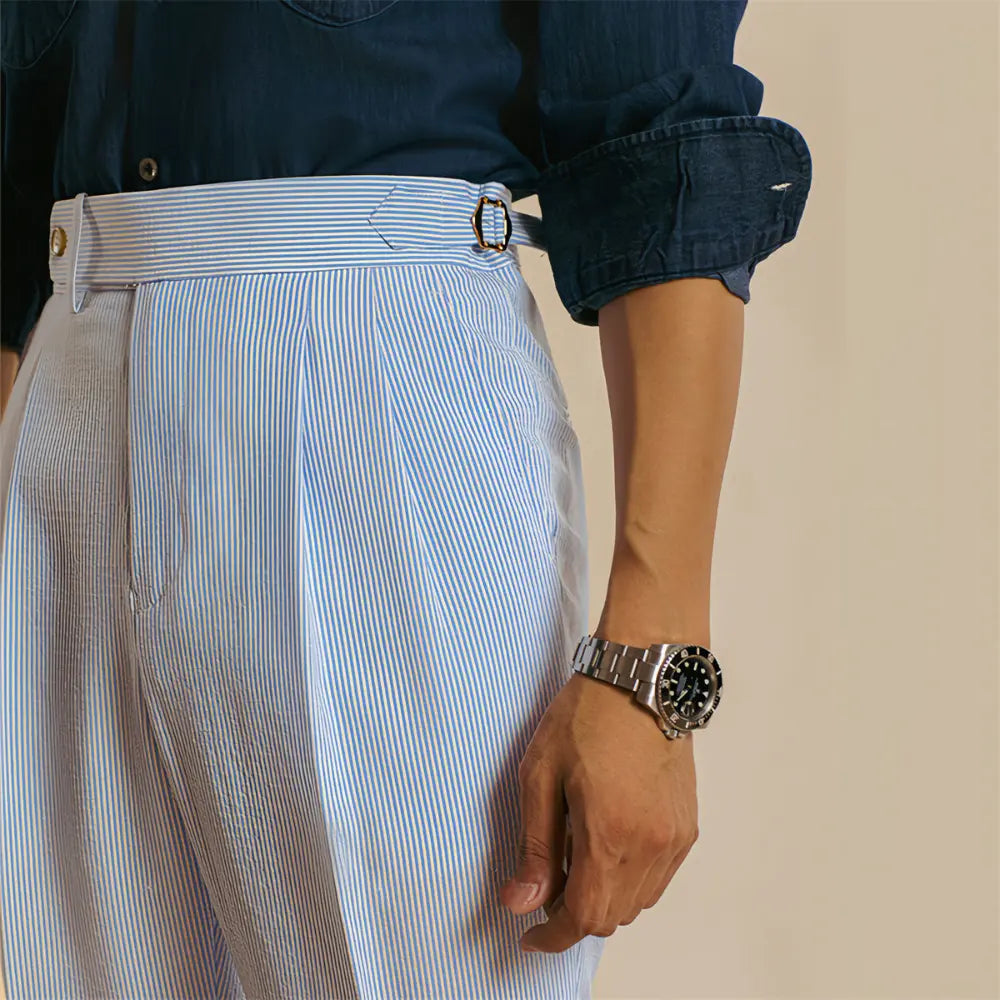 All-match Men's Casual Pants – Blue | Leisure Wear | Old Money Menswear Prendersons