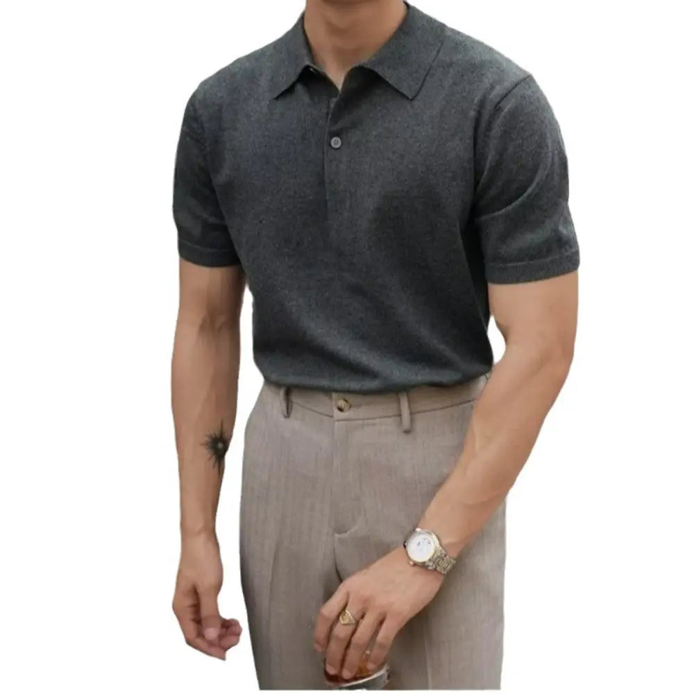 Men's Henry Collar slim fit Polo shirts– Leisure Style | Old Money Pullover Prendersons