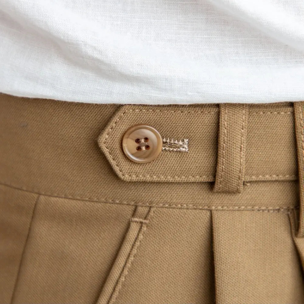 Straight Fit Cropped Pant for Men – Spring-Autumn Essential | British Old Money Menswear Prendersons