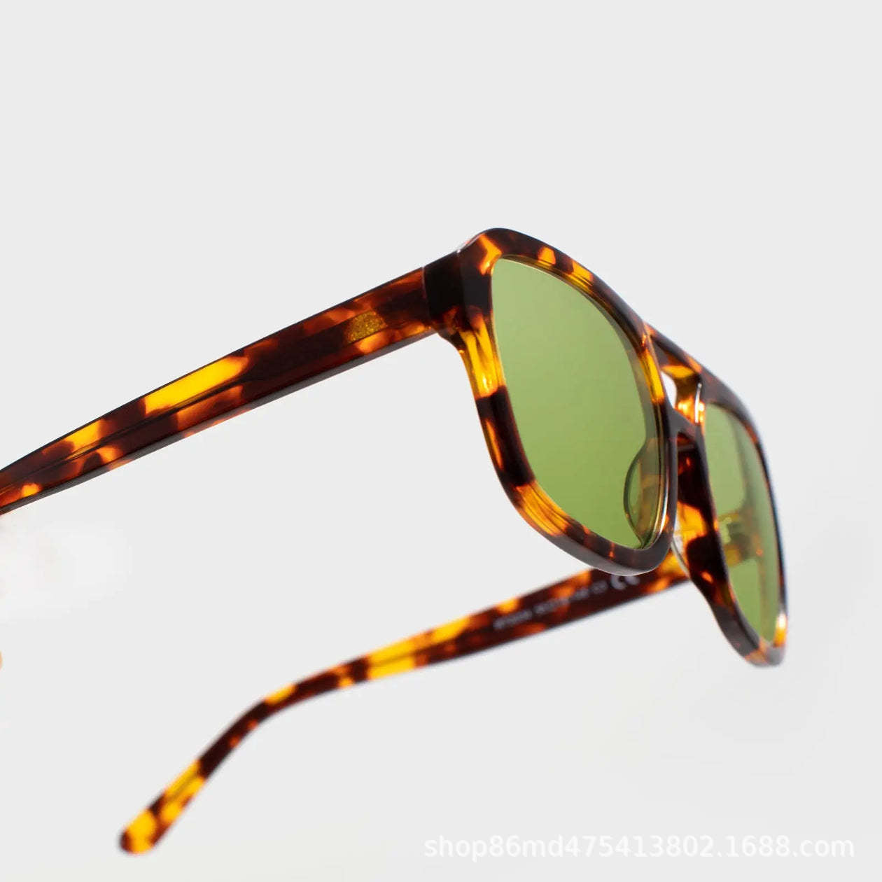 High-end double beam fashion sunglasses cross-border trend plate sunglasses men's and women's personality European and American polarized sunglasses Montrel Frames