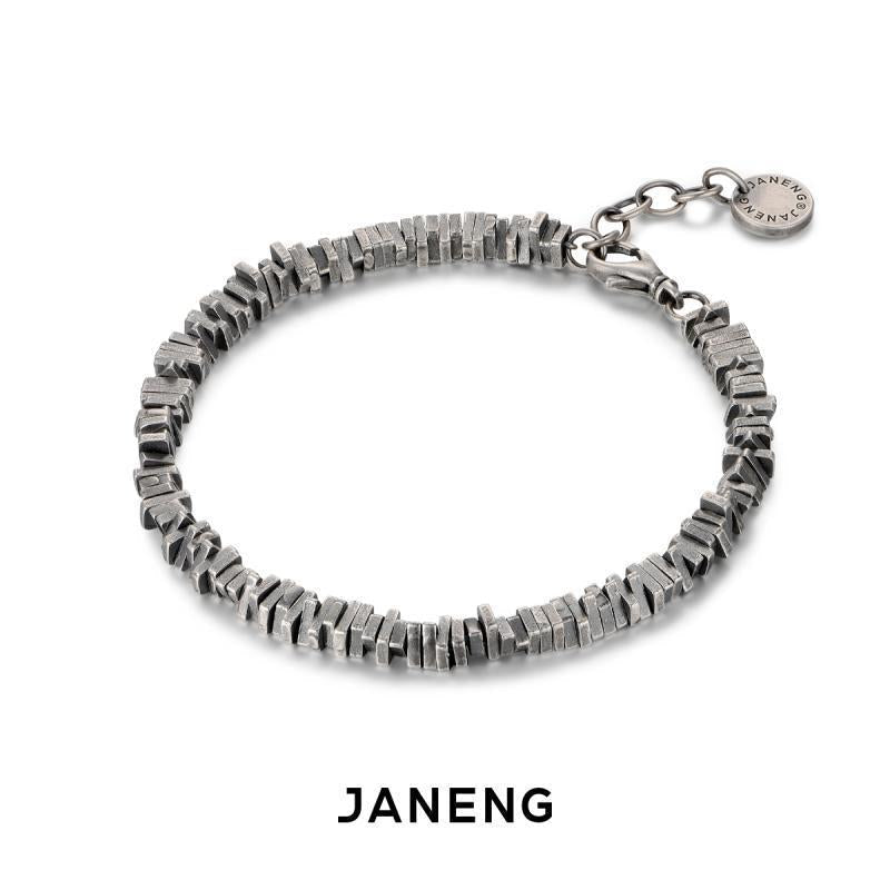 Chase Shore 925 sterling silver vintage distressed broken silver bracelet Unisex men's and women's dark style couple bracelets Montrel Frames