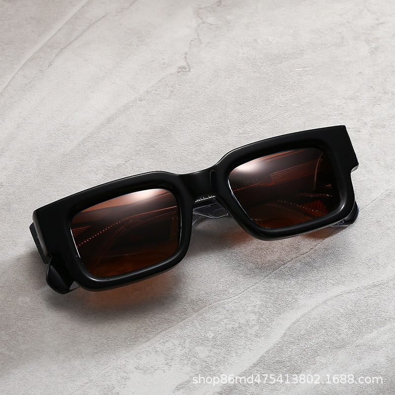 New high-end sense box frame cross-border European and American personality men's and women's fashion sunglasses heavy plate polarized sunglasses 2401 Montrel Frames