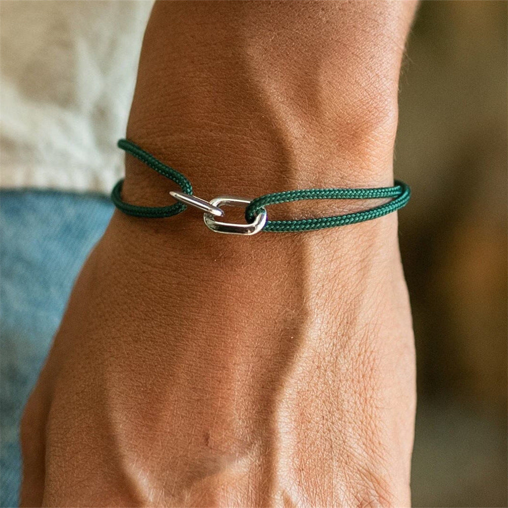 European and American popular personality double rings, exquisite ins design bracelets, minimalist versatility, light luxury bracelet jewelry