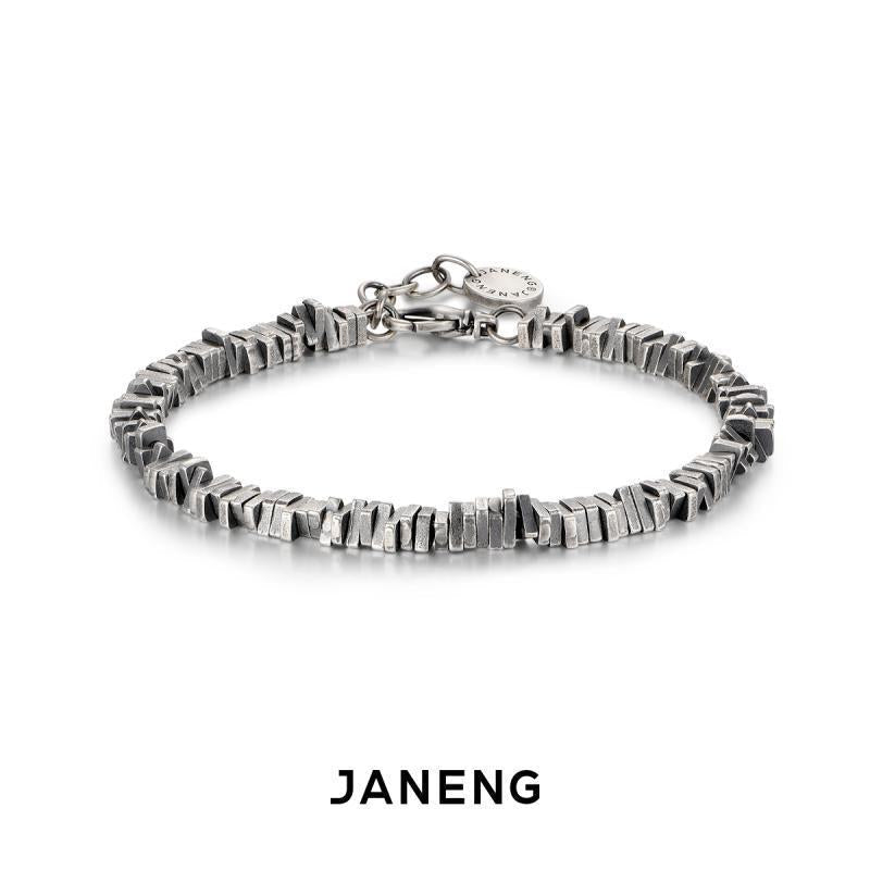 Chase Shore 925 sterling silver vintage distressed broken silver bracelet Unisex men's and women's dark style couple bracelets Montrel Frames