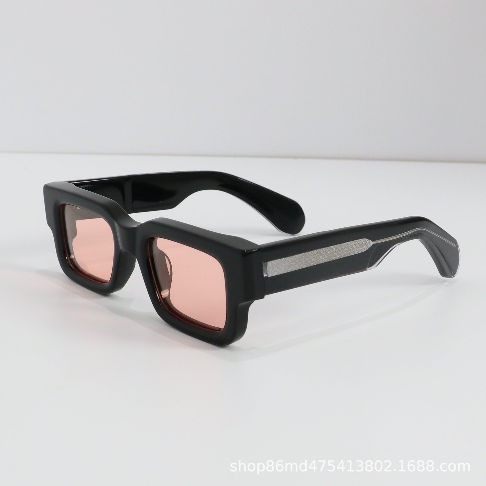 New high-end sense box frame cross-border European and American personality men's and women's fashion sunglasses heavy plate polarized sunglasses 2401 Montrel Frames