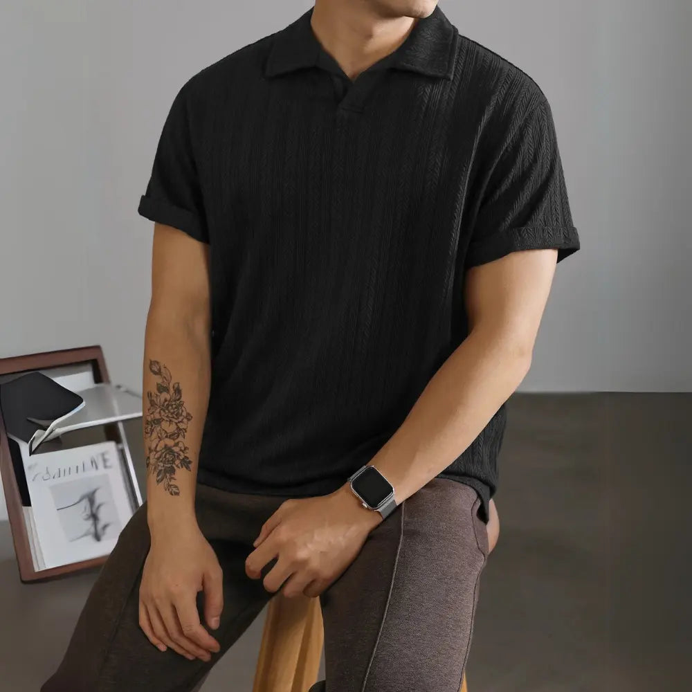 Slim Fit Woven Texture Shirt – Summer Daily Wear | Breathable T Shirts Prendersons