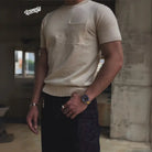 American Retro Loose Fit Round Neck T Shirt –  Breathable Italian Knit | Old Money Style Prendersons