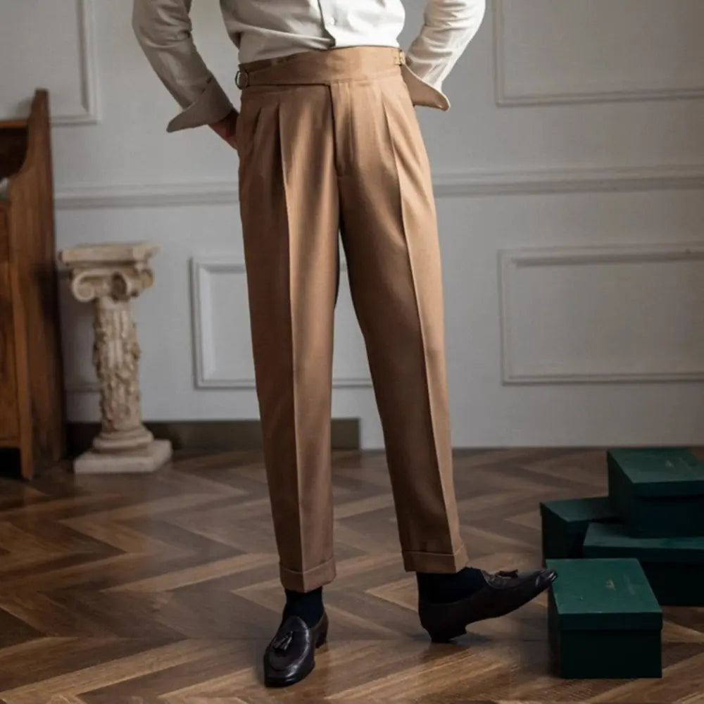 Autumn And Winter Casual Versatile Straight Leg High Waist Pants – Daily Wear | Old Money Menswear Prendersons