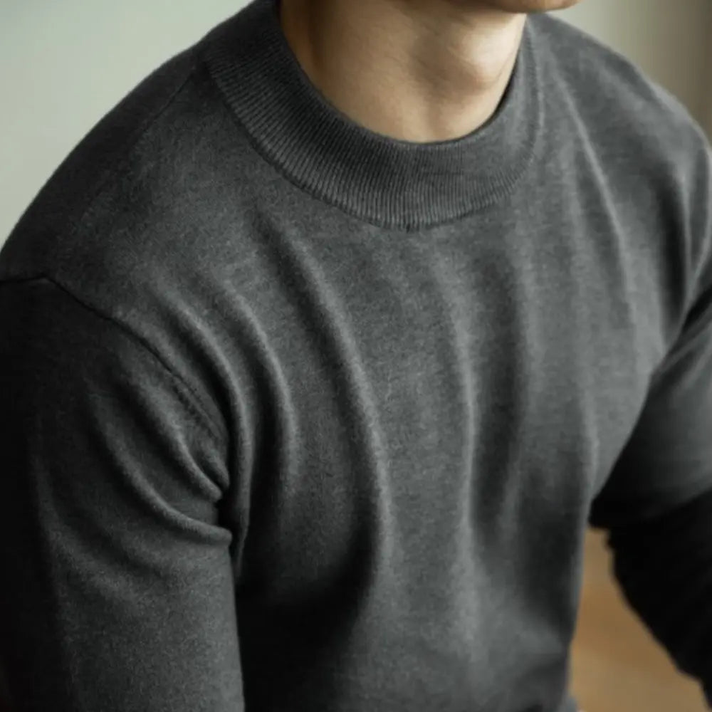 Slim Fit Round Neck Sweater – Sapphire Blue | Autumn Layers | Old Money Essentials