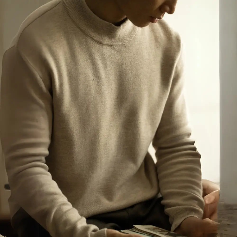 Slim Fit Round Neck Sweater – Sapphire Blue | Autumn Layers | Old Money Essentials