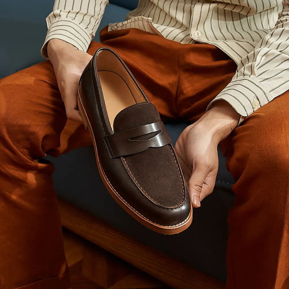 British Business Casual Men's Leather Shoes – Coffee Brown | Business Casual | British Elegance