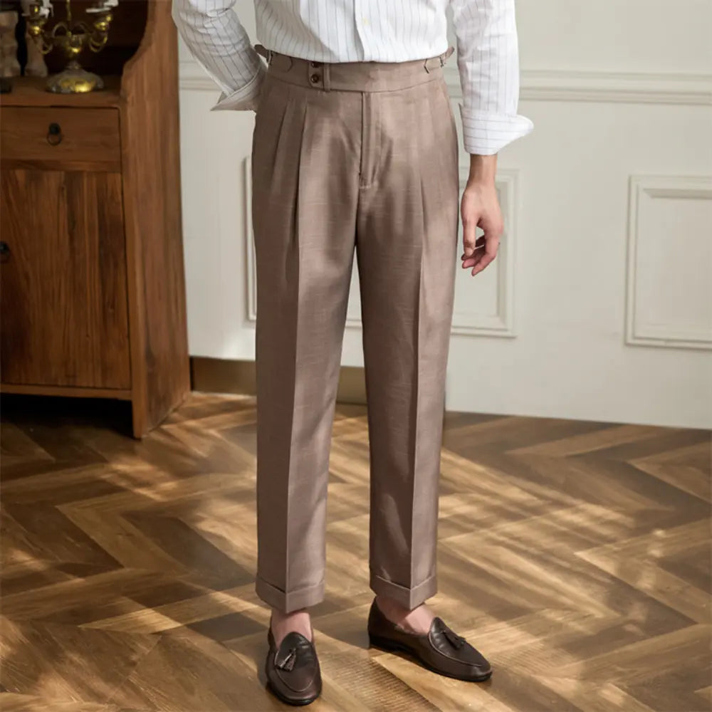 Tailored Straight Leg High Waist Pants – Business Casual | Old Money Elegance