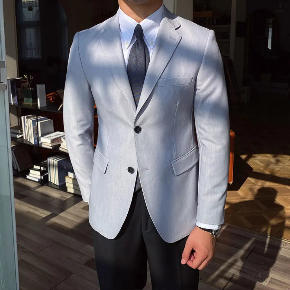Casual Business All-match Double Breasted Suit Jacket – Black & Navy | Light Business | Timeless Elegance