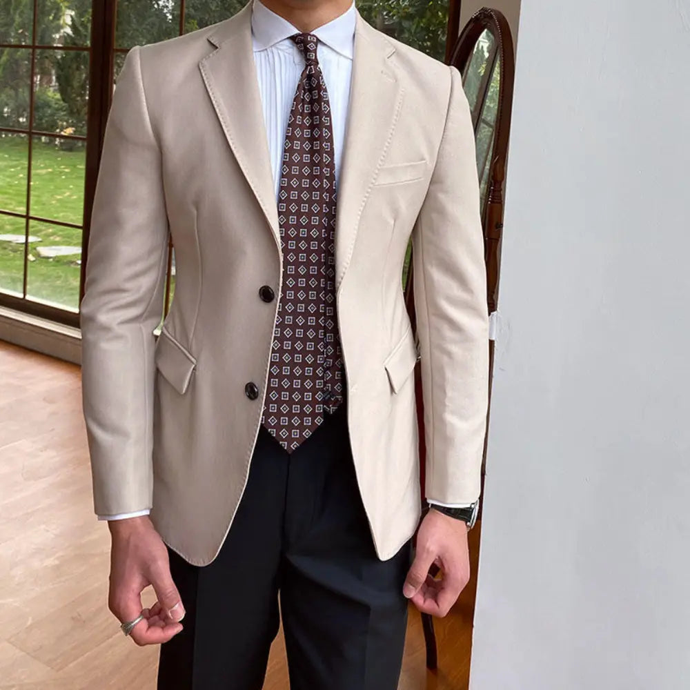 Casual Business All-match Double Breasted Suit Jacket – Black & Navy | Light Business | Timeless Elegance