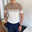 Casual Short-sleeved Striped Polo Shirt – Smart Casual | Old Money Menswear Prendersons