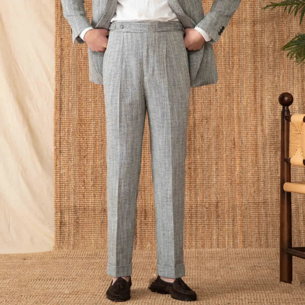 Straight Leg High Waist Pants – Black, Brown | Summer Casual | Old Money Menswear