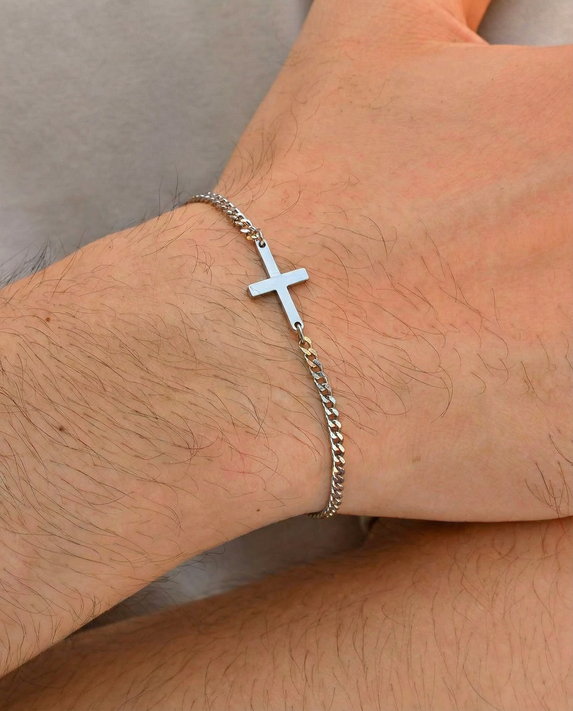 Silver Cross Bracelet Montrel Frames