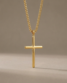 European and American cross-border titanium steel glossy cross pendant necklace high-quality men's positive and negative chain stainless steel necklace wholesale Montrel Frames
