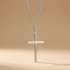 European and American cross-border titanium steel glossy cross pendant necklace high-quality men's positive and negative chain stainless steel necklace wholesale Montrel Frames