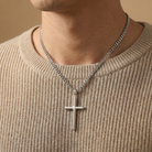 European and American cross-border titanium steel glossy cross pendant necklace high-quality men's positive and negative chain stainless steel necklace wholesale Montrel Frames