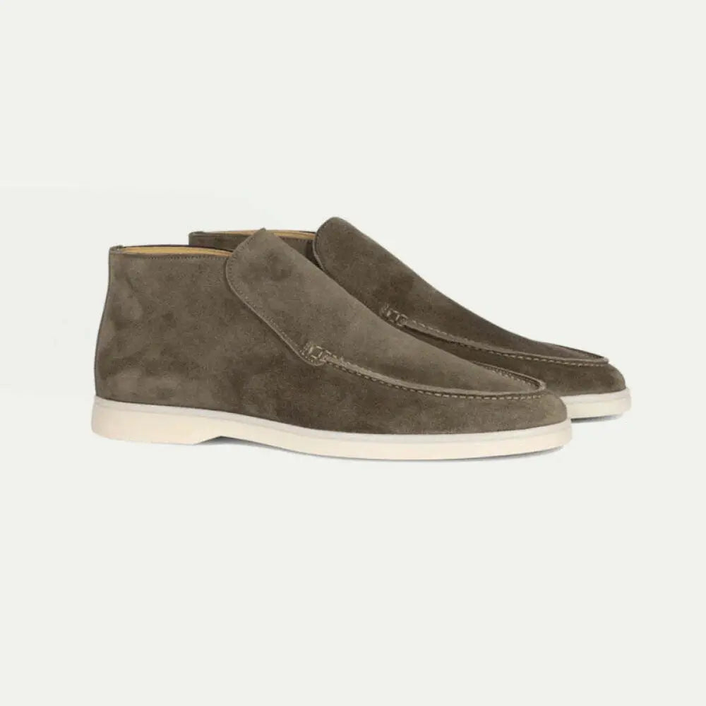 European And American Lightweight Men's Loafer – Emerald Suede | Autumn Casual | British-Inspired Comfort