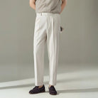 Straight Fit Light Business Mens Baggy Pants – Black, Navy Blue, Brown, Apricot, White | Old Money Menswear Prendersons