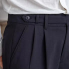 Harem Cropped Draping Slim Fit Skinny Men's Casual Pants Black | Old Money Menswear Prendersons