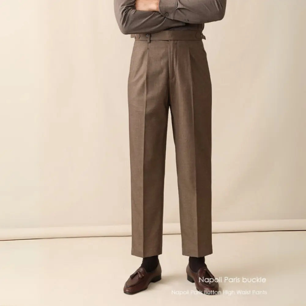 High Waist Suit Pants – Linen | Spring Business Casual | Old Money Menswear