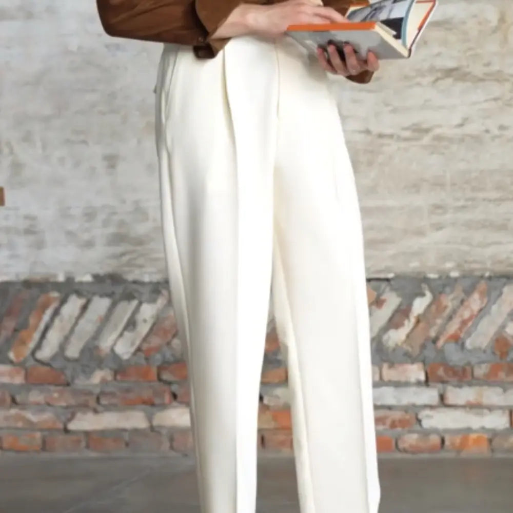 High Waist Baggy Trousers – Apricot, Black, Brown | City Leisure | Italian Tailoring