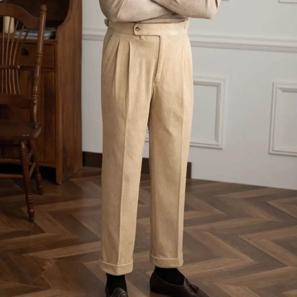 Straight Fit Corduroy Pants – Green | Leisure Staple | Retro Aesthetic