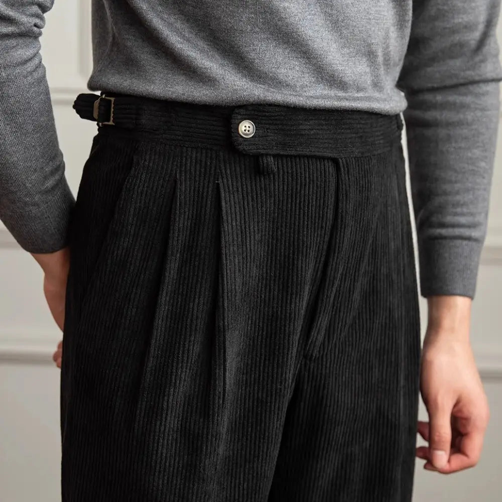 Straight Fit Corduroy Pants – Green | Leisure Staple | Retro Aesthetic