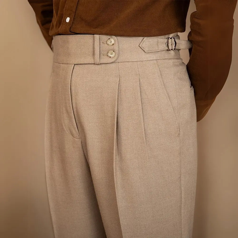 Anti-wrinkle Retro Trendy Business Slim fit Pants – Black | Business Commuter | Old Money Aesthetic