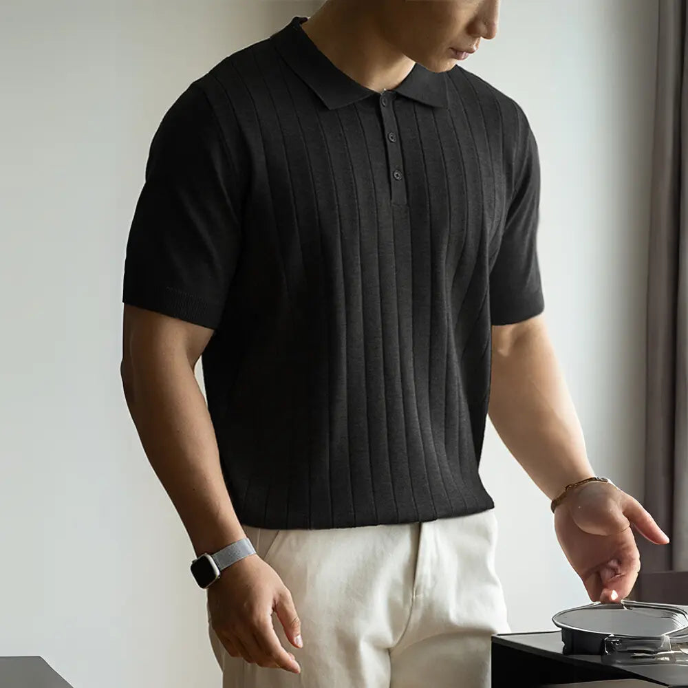 Regular Fit Short Sleeve Polo Shirt – Apricot | Luxury Machine-Washable | Old Money Menswear