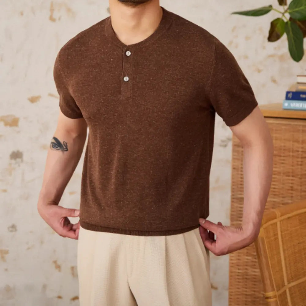 Regular Fit Blended Linen Sweater – Dark Grey, Navy Blue | Summer Wear | Old Money Style