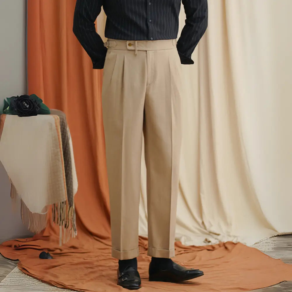 Straight Fit Linen Pants – Khaki, Beige, Light Grey | Summer Leisure | Lightweight & Anti-Wrinkle