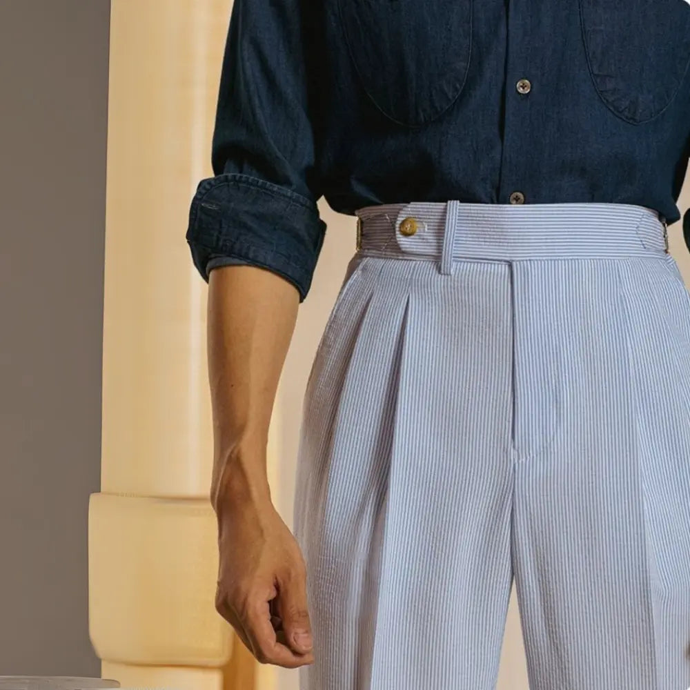 All-match Men's Casual Pants – Blue | Leisure Wear | Old Money Menswear Prendersons