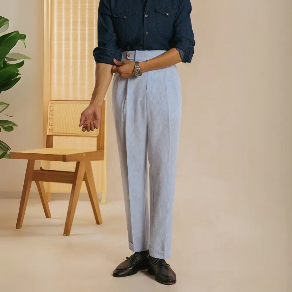 All-match Men's Casual Pants – Blue | Leisure Wear | Old Money Menswear Prendersons