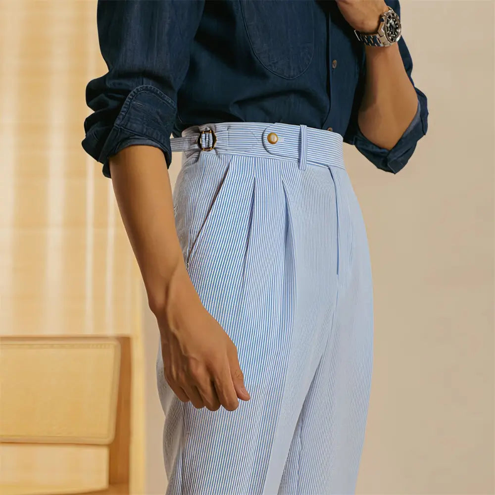 All-match Men's Casual Pants – Blue | Leisure Wear | Old Money Menswear Prendersons