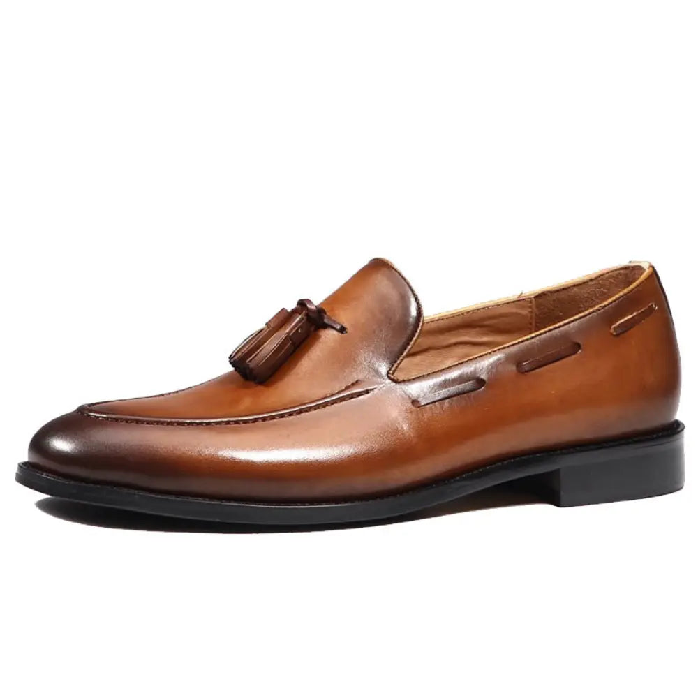 Regular Fit Business Casual Leather Shoes – Brown, Black | Autumn | Handmade Craftsmanship