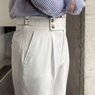 Loose Fit Mens Suit Pants – White, Khaki, Black, Dark Grey | Banquet Ready | Old Money Menswear Prendersons