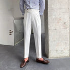 Loose Fit Mens Suit Pants – White, Khaki, Black, Dark Grey | Banquet Ready | Old Money Menswear Prendersons
