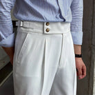 Loose Fit Mens Suit Pants – White, Khaki, Black, Dark Grey | Banquet Ready | Old Money Menswear Prendersons
