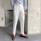 Loose Fit Mens Suit Pants – White, Khaki, Black, Dark Grey | Banquet Ready | Old Money Menswear Prendersons