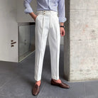 Loose Fit Mens Suit Pants – White, Khaki, Black, Dark Grey | Banquet Ready | Old Money Menswear Prendersons