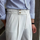 Loose Fit Mens Suit Pants – White, Khaki, Black, Dark Grey | Banquet Ready | Old Money Menswear Prendersons