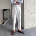 Loose Fit Mens Suit Pants – White, Khaki, Black, Dark Grey | Banquet Ready | Old Money Menswear Prendersons