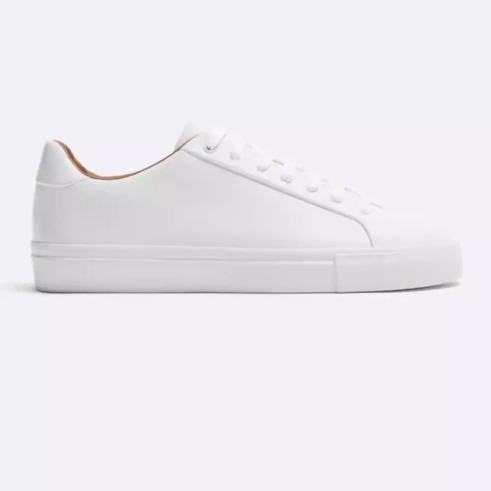 Men's Flat Casual Sports Shoes – White | Lightweight Daily Wear | Urban Comfort Trainers